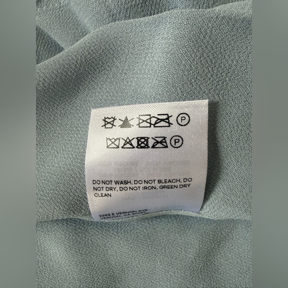NEW Reformation Meadow Puff Sleeve Midi Dress in Mineral Blue | size S - Picture 13 of 14